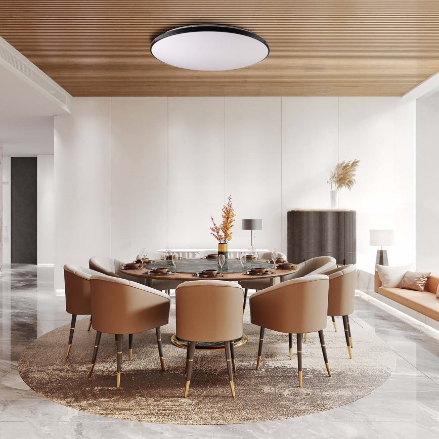 Plafoniera LED dimmerabile KERN LED/80W/230V 3000-6000K diam. 80 cm nera + telecomando