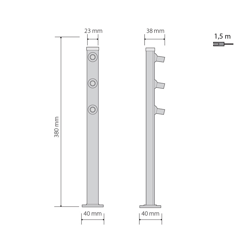 Lampada LED da terra PICCO 3xLED/5,4W/500mA