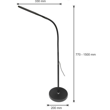 Lampada LED dimmerabile 3 in 1 LED/10W/230V 3000/4000/6000K CRI 90 nero
