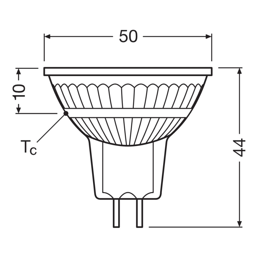 Lampadina a riflettore LED dimmerabile MR16 GU5,3/5W/12V 4000K 36° CRI 90 - Ledvance