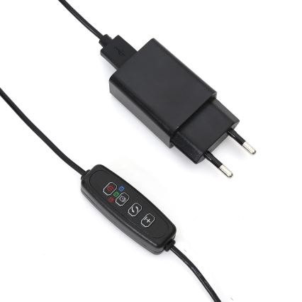 Lampada LED dimmerabile con clip per l'illuminazione delle piante LED/3W/230V nero