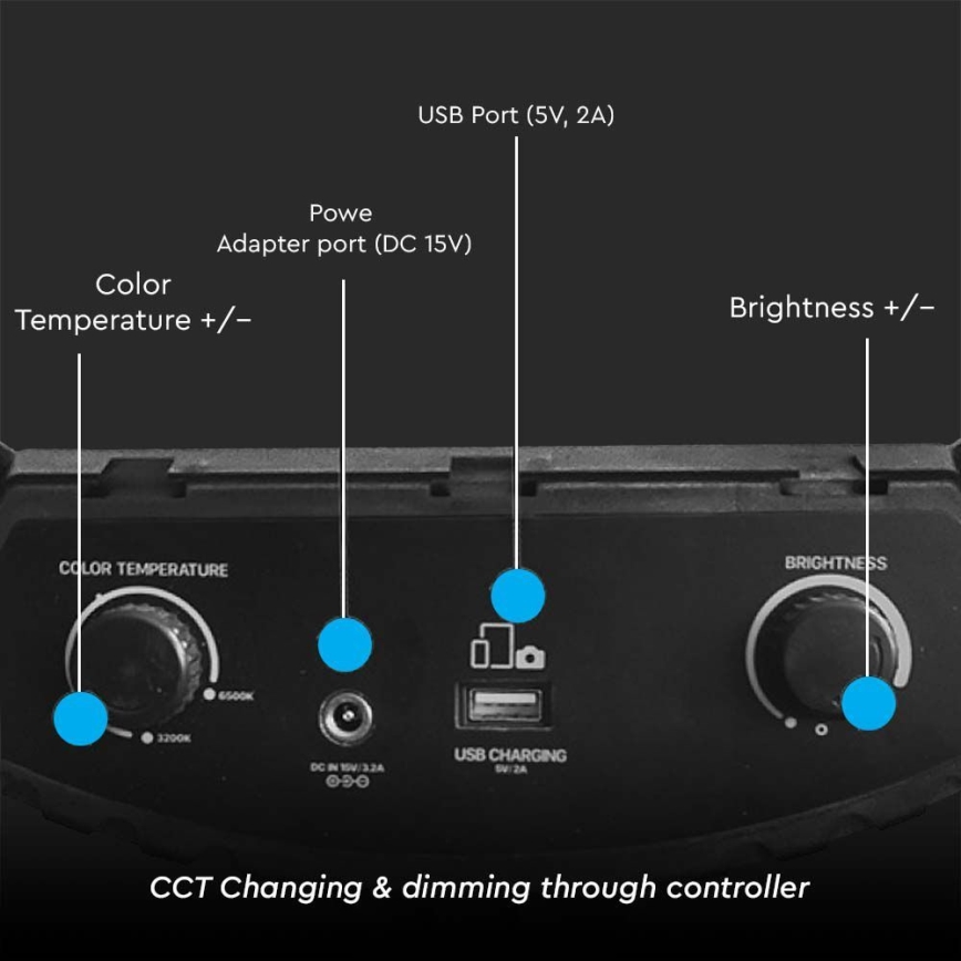 Lampada LED dimmerabile con treppiede e supporto per vlogger LED/55W/230V CRI 90 + telecomando