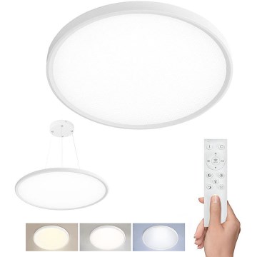 Lampada LED dimmerabile da soffitto (montaggio a plafone o a sospensione) 40W/230V 3000-6500K + telecomando