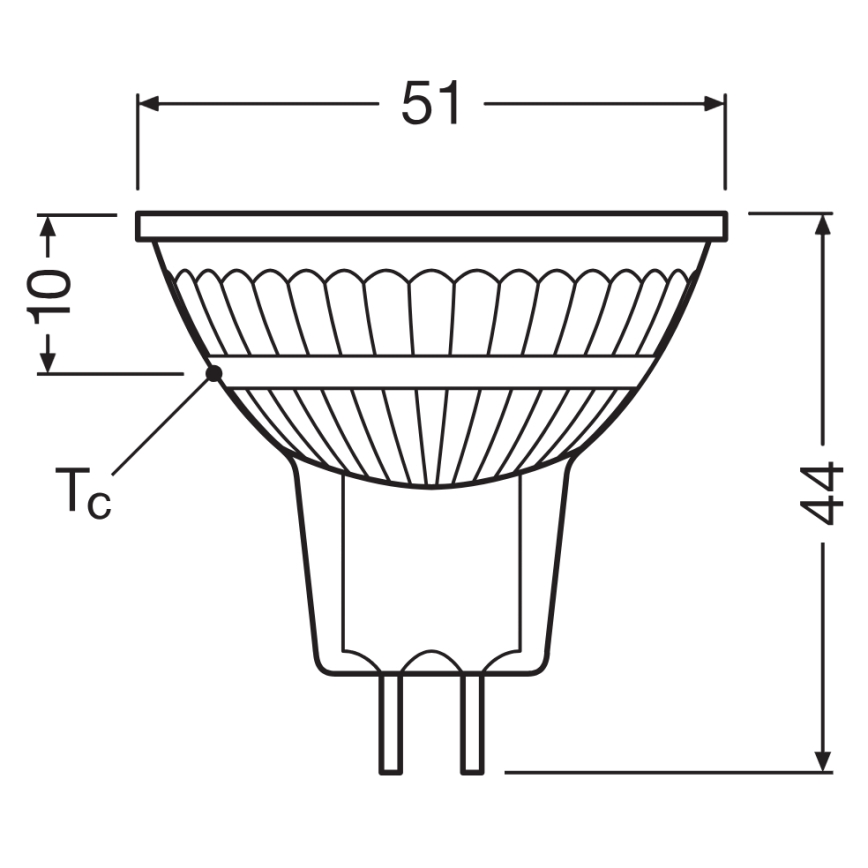 Lampadina LED dimmerabile a riflettore MR16 GU5,3, 5,3W/12V, 4000K, fascio 36°, CRI 97 - Ledvance