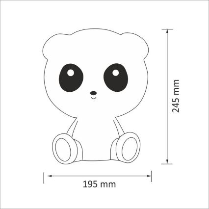 Lampada LED notturna per bambini 2,5W/230V PANDA