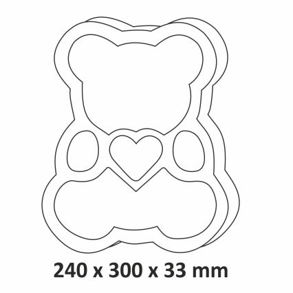Lampada LED per bambini LED/2xAA orso blu