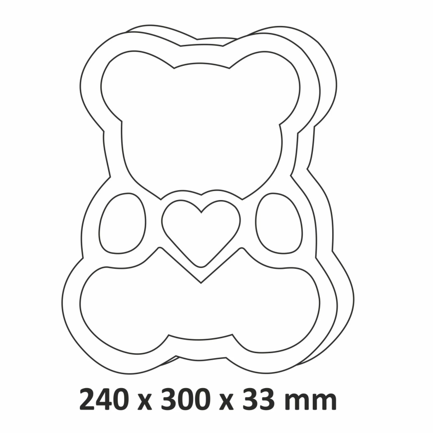 Lampada LED per bambini LED/2xAA orso blu