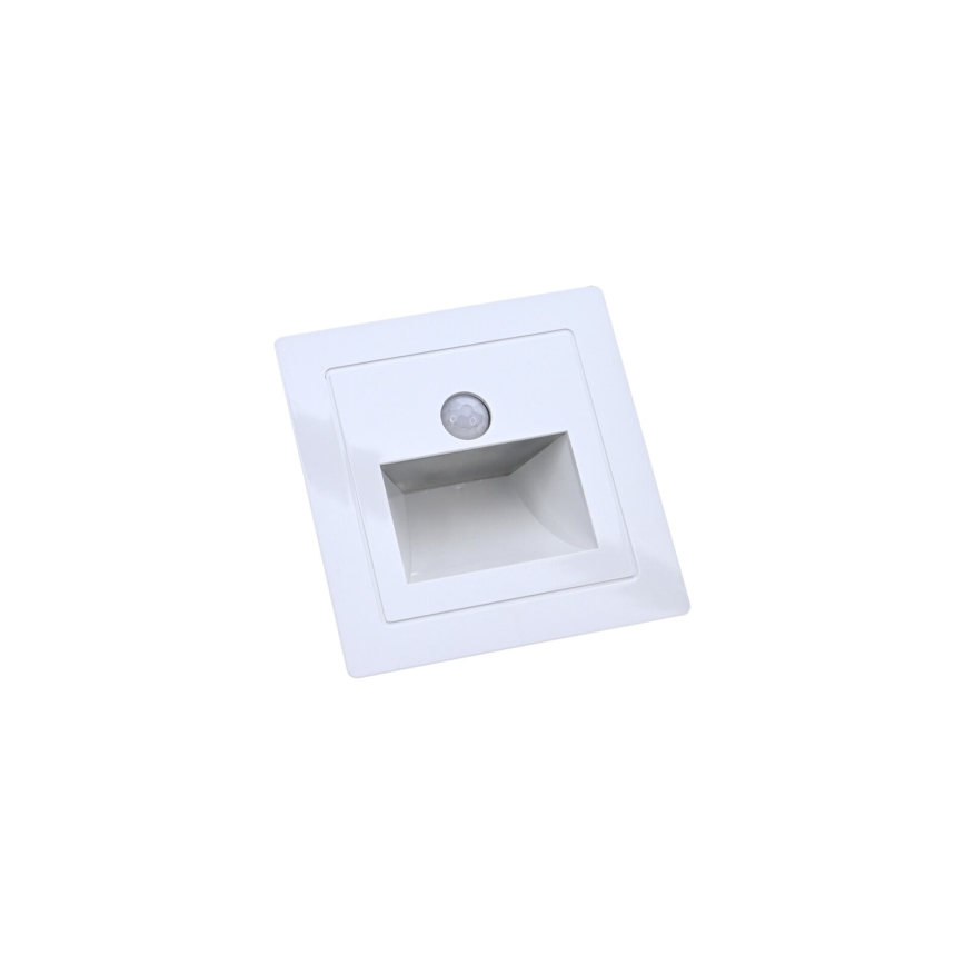 Lampada LED per scale con rilevatore di movimento e sensore crepuscolare LED/3W/230V 6000K bianco