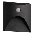Lampada LED per scale con sensore di movimento e crepuscolare EXIN LED/2,5W/230V 3000K IP65, nera, angolare