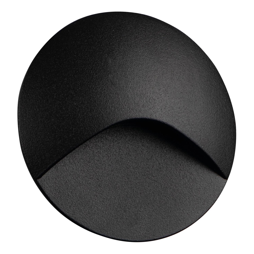 Lampada LED per scale EXIN LED/2,5W/230V 4000K IP65, nera, rotonda