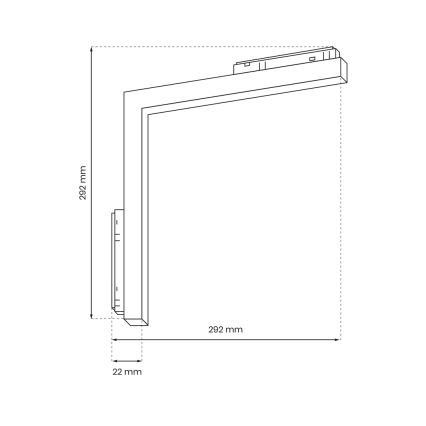 Lampada LED per sistema a binario MAGNETIC TRACK L-DOWN LED/24W/48V 3000K nero