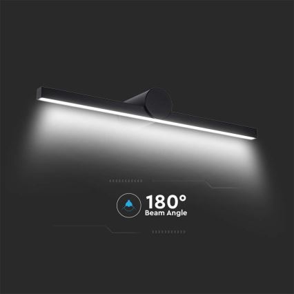 Lampada LED per specchio da bagno 10W/230V 3000K IP65 nera
