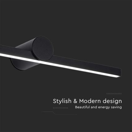 Lampada LED per specchio da bagno 10W/230V 3000K IP65 nera