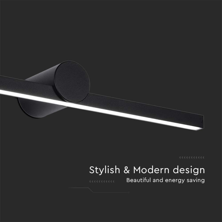 Lampada LED per specchio da bagno 10W/230V 3000K IP65 nera