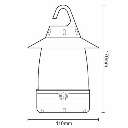 Lampada LED portatile 3xLED/4xAA IPX4