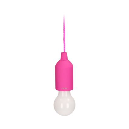 Lampada LED portatile LED/1W/3xAAA rosa