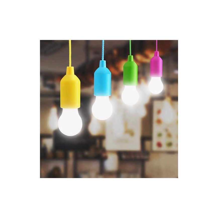 Lampada LED portatile LED/1W/3xAAA rosa