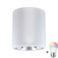Lampada LED RGBW dimmerabile JUPITER 1xE27/6,5W/230V 2700-6500K Wi-Fi diametro 13 cm bianca