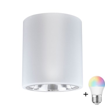 Lampada LED RGBW dimmerabile JUPITER 1xE27/6,5W/230V 2700-6500K Wi-Fi diametro 13 cm bianca
