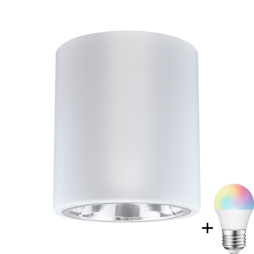 Lampada LED RGBW dimmerabile JUPITER 1xE27/6,5W/230V 2700-6500K Wi-Fi diametro 13 cm bianca
