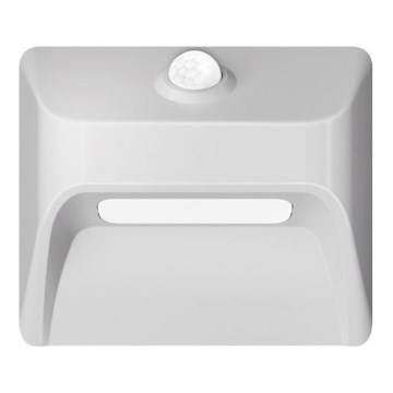 Lampada LED ricaricabile per scale con sensore di movimento e sensore crepuscolare STEP LIGHT LED/0,3W/3,7V 2200 mAh IP53 bianco