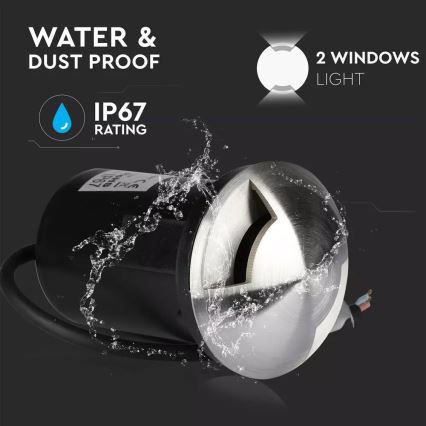 Lampada LED segnapasso da esterno 1xLED/1W/12V IP67