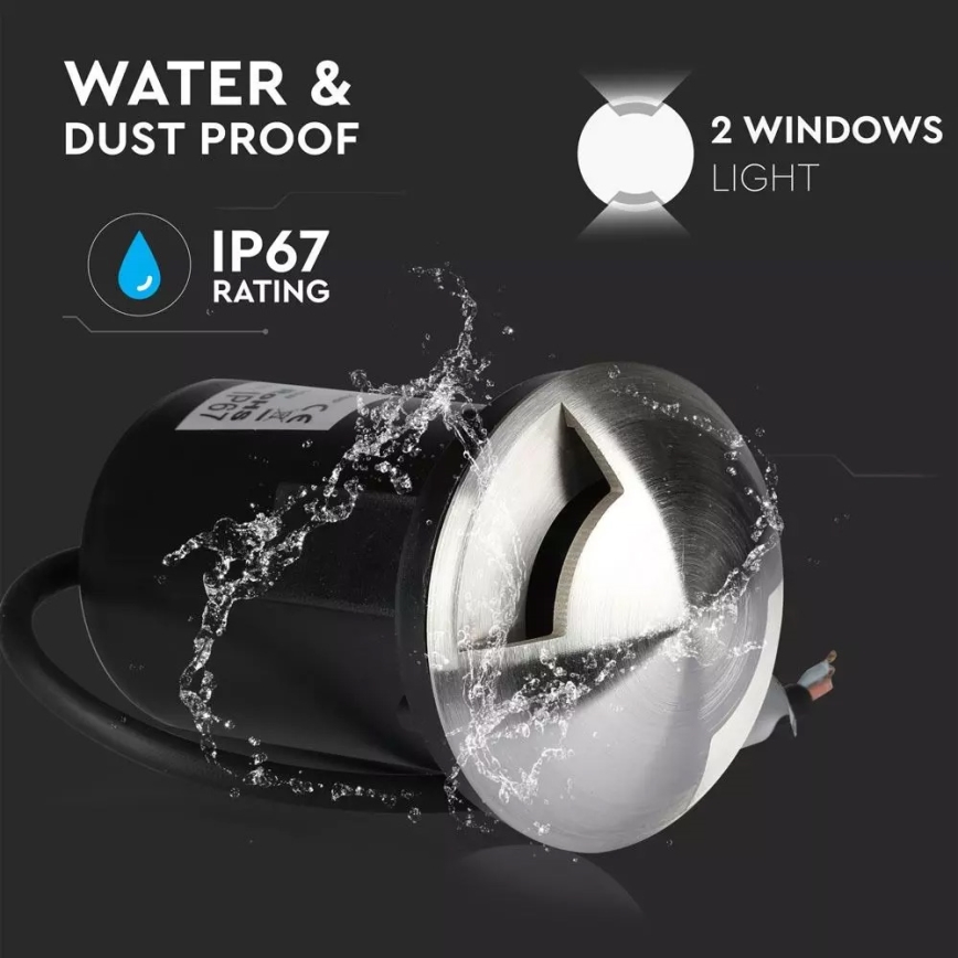 Lampada LED segnapasso da esterno 1xLED/1W/12V IP67