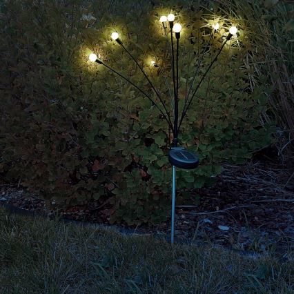 Lampada LED solare FIORINI 8xLED/1,2V 600mAh IP44 nero