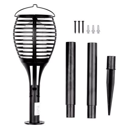 Lampada LED solare FLAME 4in1 1xLED/0,45W/3,7V IP44 500 mAh