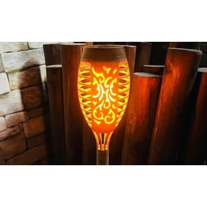 Lampada LED solare MINISPARK BAMBOO LED/1,8W/5,5V IP44 beige