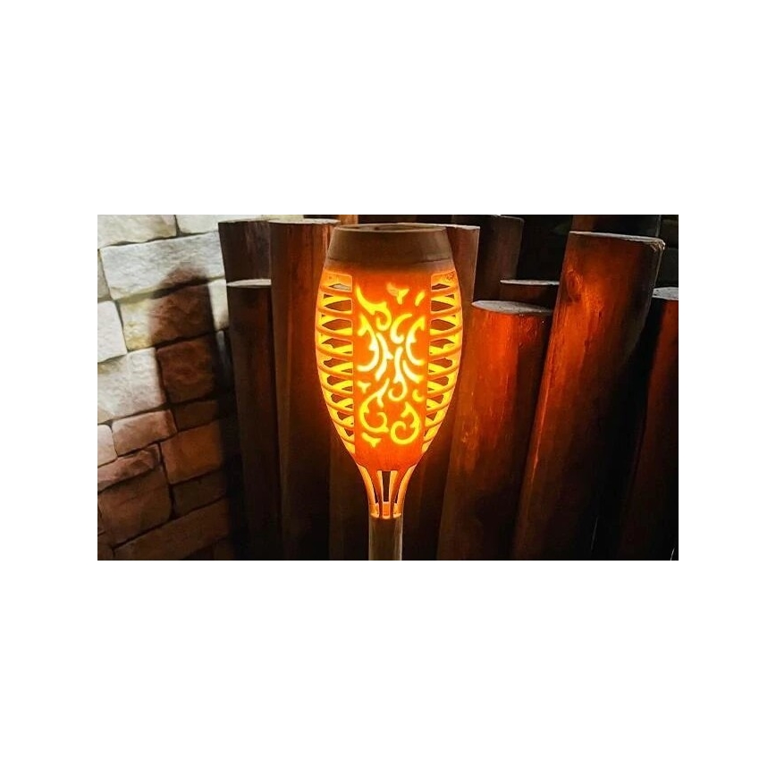 Lampada LED solare MINISPARK BAMBOO LED/1,8W/5,5V IP44 beige