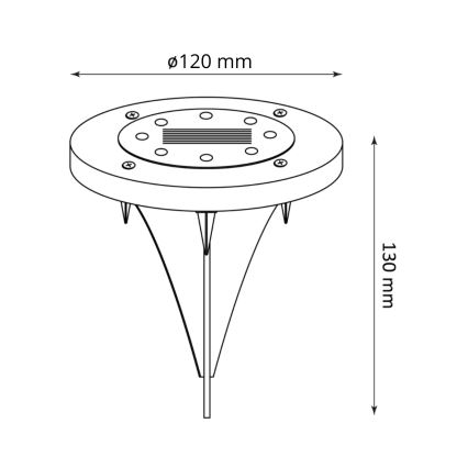 Lampada LED solare SOL LED/1,2V 300 mAh IP44