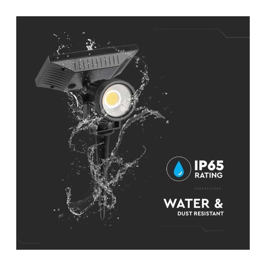 Lampada LED solare SPIKE LED/2W/5,5V IP65 6400K 1200 mAh