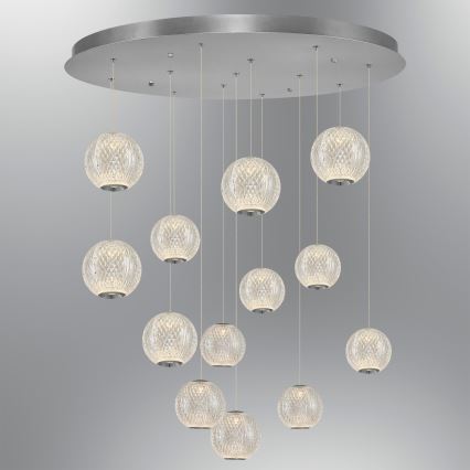 Lampada LED sospesa CREMONA 13xLED/5W/230V 3000K cromato opaco