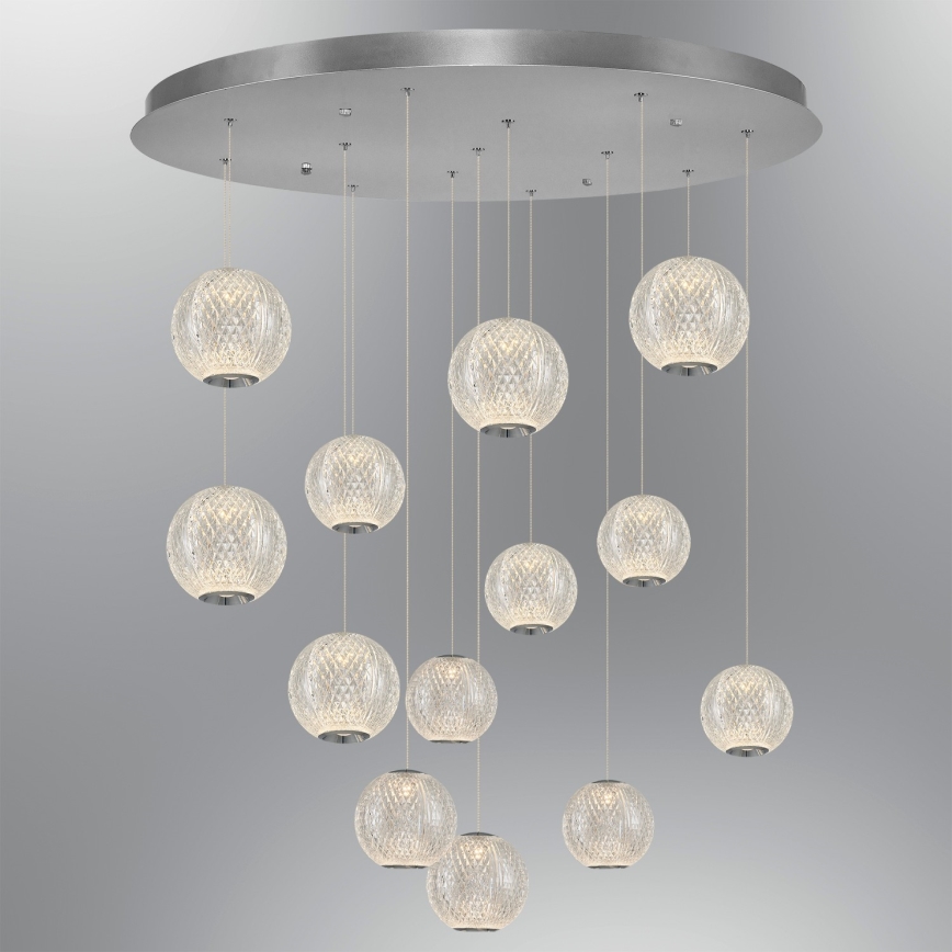 Lampada LED sospesa CREMONA 13xLED/5W/230V 3000K cromato opaco