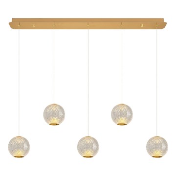 Lampada LED sospesa CREMONA 5xLED/5W/230V 3000K dorata