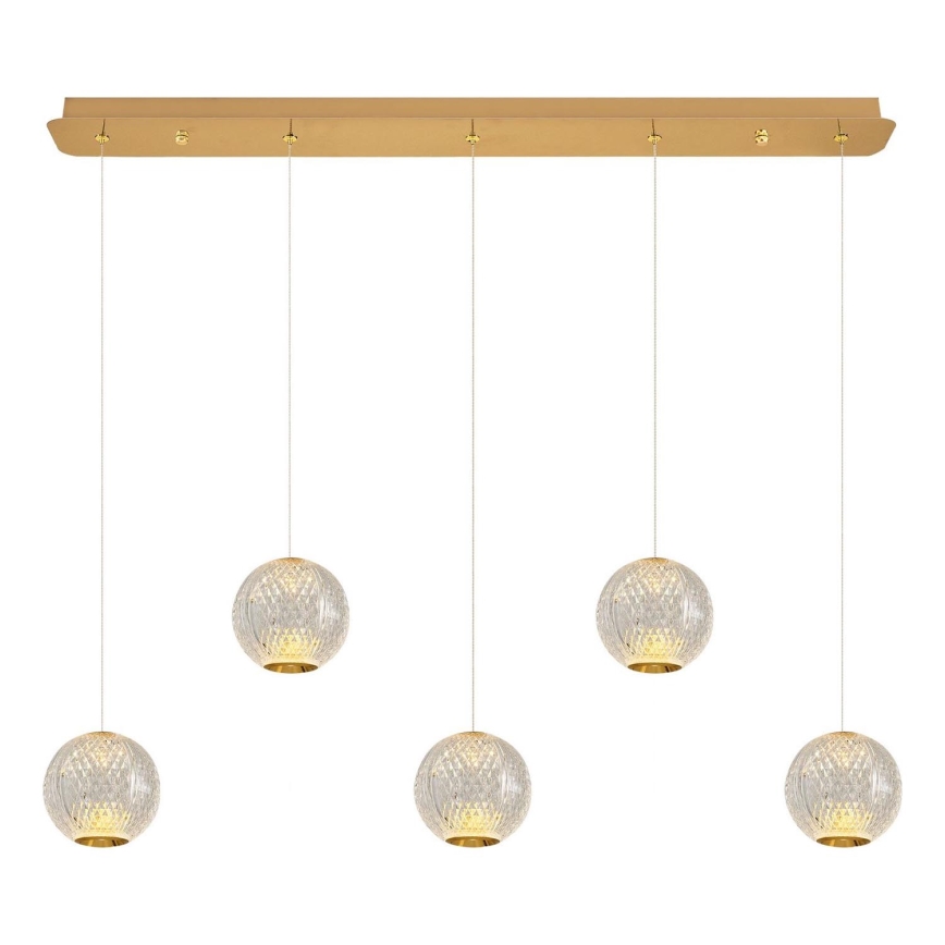 Lampada LED sospesa CREMONA 5xLED/5W/230V 3000K dorata