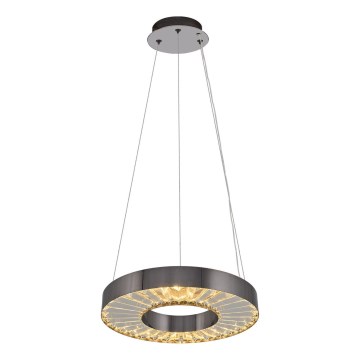 Lampada LED sospesa JESI LED/35W/230V 3000K diametro 40 cm argento