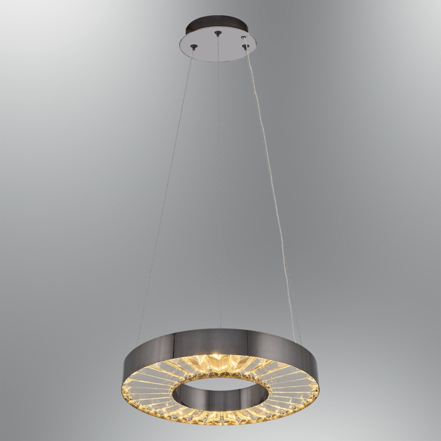 Lampada LED sospesa JESI LED/35W/230V 3000K diametro 40 cm argento