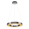 Lampada LED sospesa JESI LED/35W/230V 3000K diametro 60 cm argento