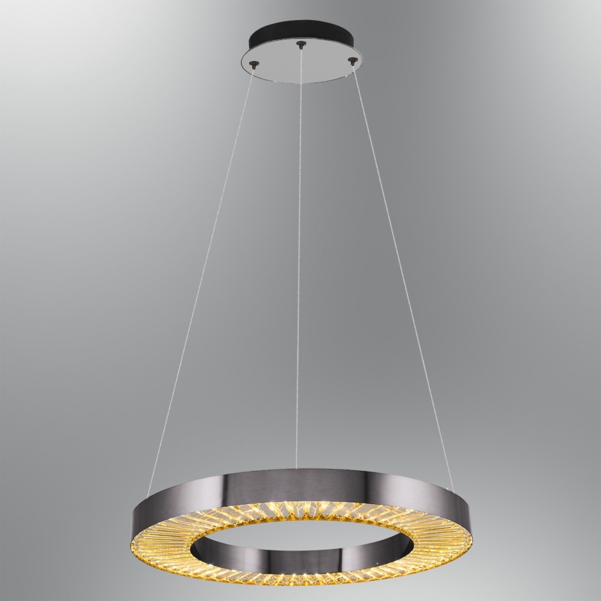 Lampada LED sospesa JESI LED/35W/230V 3000K diametro 60 cm argento