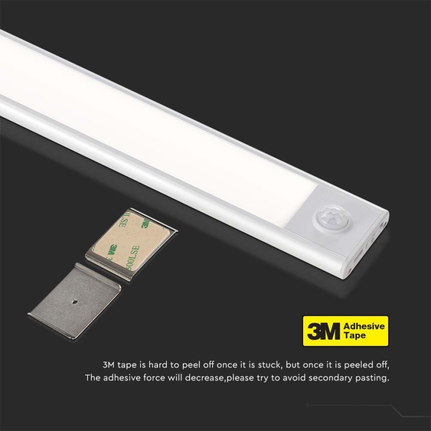 Lampada LED sottopensile con sensore LED/2,5W/5V 4000K 3000 mAh