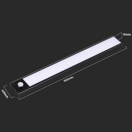 Lampada LED sottopensile con sensore LED/2,5W/5V 4000K 3000 mAh
