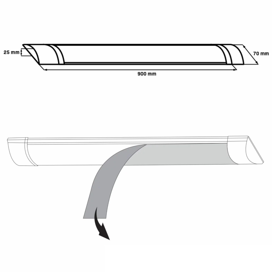 Lampada LED sottopensile LED/30W/230V 4000K 90 cm bianco