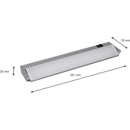 Lampada LED sottopensile LED/5W/230V argento