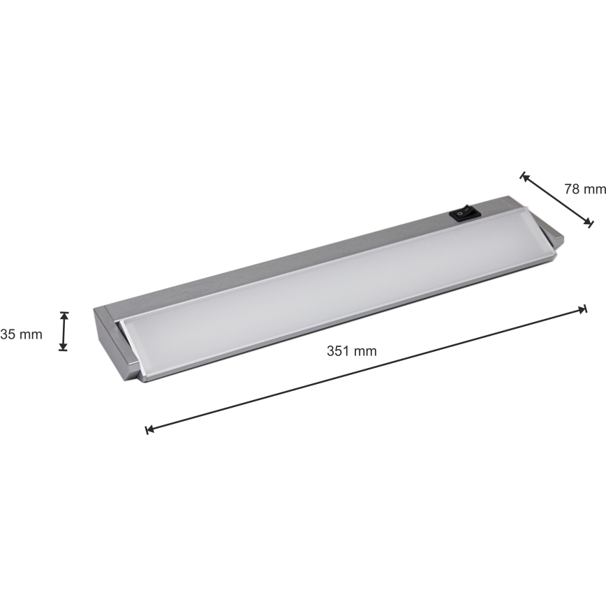 Lampada LED sottopensile LED/5W/230V argento