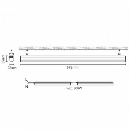 Lampada LED sottopensile LED/9W/230V 4000K