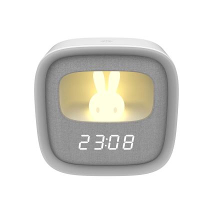 Lampada da notte dimmerabile a LED con sveglia BUNNY LED/1,2W/5V 3000K