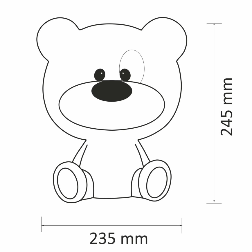 Lampada notturna LED dimmerabile per bambini BIBI 2,5W/230V