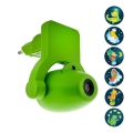 Lampada notturna LED per bambini con proiettore LED/0,5W/230V verde
